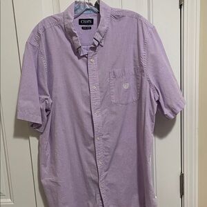 Chaps Men's Lavender Button Down Shirt size xl